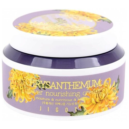 Крем для лица Jigott питательный с экстрактом хризантемы - Chrysanthemum Flower Nourishing Cream, 100 мл