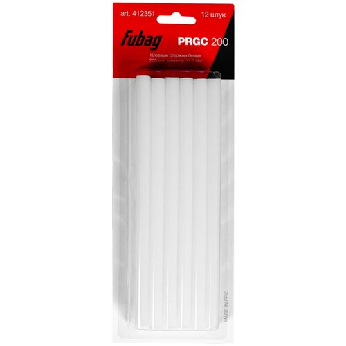 Клеевые стержни FUBAG белые PRGC 200_200 мм_112 мм_12 шт 420₽