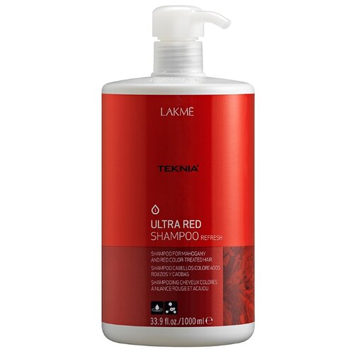 фото Шампунь Lakme Teknia Ultra Red Освежающий цвет махагоновых и красных оттенков волос, 1000 мл