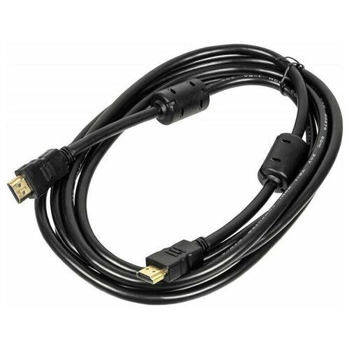 Кабель HDMI (m) - HDMI (m) , ver 1.4, 3м, GOLD, ф/фильтр кабель интерфейсный buro hdmi v1 4 3mc hdmi m hdmi m ver 1 4 3м gold ф фильтр черный