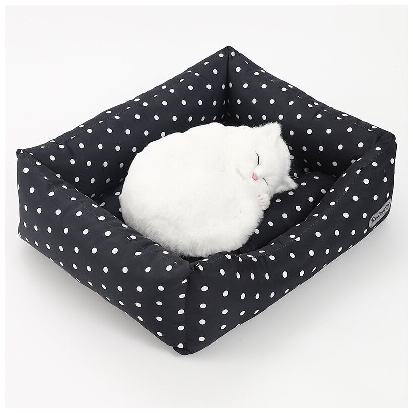 Лежанка для кошек и собак мелких и средних пород со съемной подушкой 50 см - фотография № 3