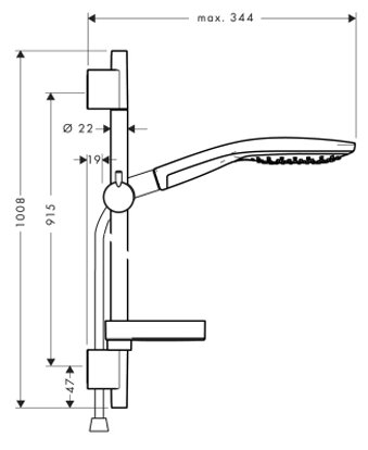 Душевой гарнитур Hansgrohe Raindance Select 150 3iet 27803000