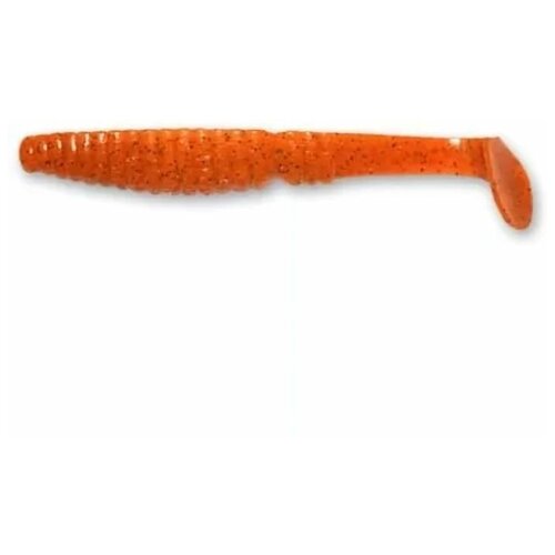 Силиконовая приманка для рыбалки Crazy Fish SCALP MINNOW 4.0 100 мм #18 Carrot, Креветка (4 шт) / Приманки на щуку / Для судака / Ловля окуня / Джиг / Трофейная рыбалка
