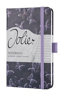 Блокнот sigel JOLIE BEAUTY Волшебные бабочки A6, 87 листов JN312, фиолетовый