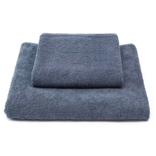 Набор махровых полотенец TJ из 2-х штук (50*90, 70*140 см.). Пл. 400 гр. Цвет - Серый.