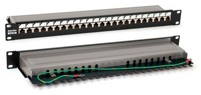 Patch Panel (коммутационная панель) кат.6 Hyperline PP3-19-24-8P8C-C6-SH-110D