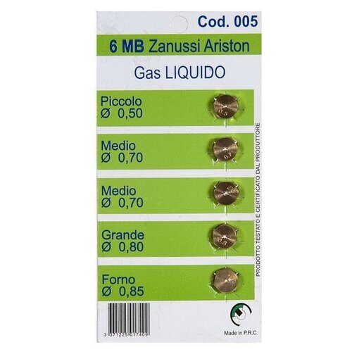 жиклёры форсунки для газовой плиты beko blomberg на баллонный газ Жиклёры (форсунки) для газовой плиты Indesit, Ariston, Zanussi, Electrolux (на баллонный газ).