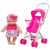 Набор Кукла Пупс с коляской /Розовый мини пупс для девочки 14 см - изображение