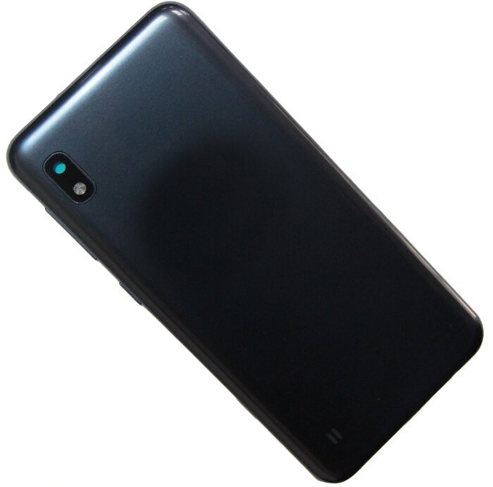 Задняя крышка для Samsung SM-A105F (Galaxy A10) со стеклом камеры <черный>