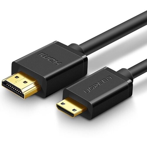 Кабель Ugreen HD108 miniHDMI to HDMI Cable (1,5 метра) чёрный (11167) кабель ugreen hd106 11150 hdmi to dvi cable длина 1 5 м цвет черный