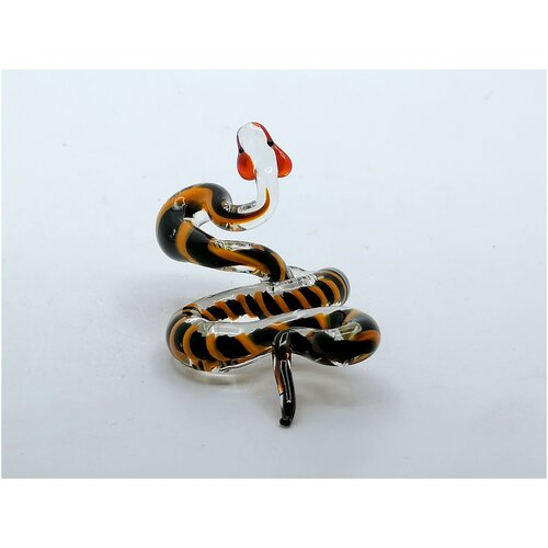 Змея/ статуэтка стеклянная/ сувенир из стекла/ змея сувенир/ фигурка из стекла