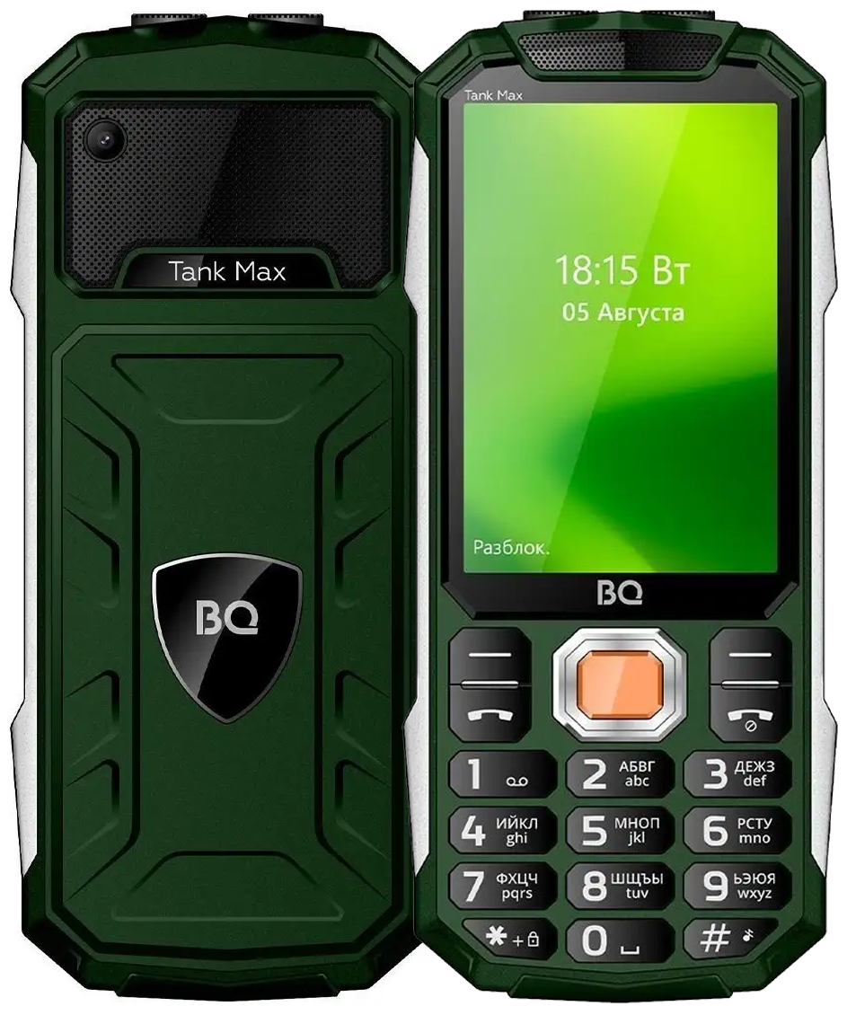 Телефон BQ 3586 Tank Max, 2 SIM, зеленый