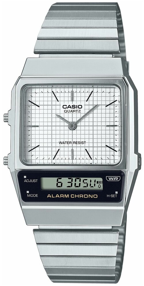 Наручные часы CASIO Vintage, серебряный, белый