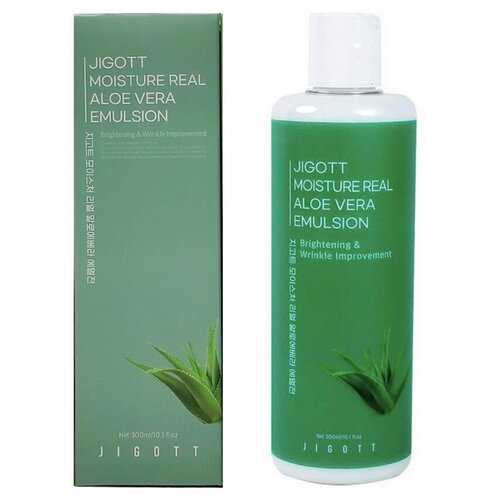 Эмульсия Jigott Увлажняющая эмульсия с экстрактом алоэ / Moisture Real Aloe Vera Emulsion, 300 мл jigott эмульсия увлажняющая с алоэ moisture real aloe vera emulsion 300мл 2 штуки