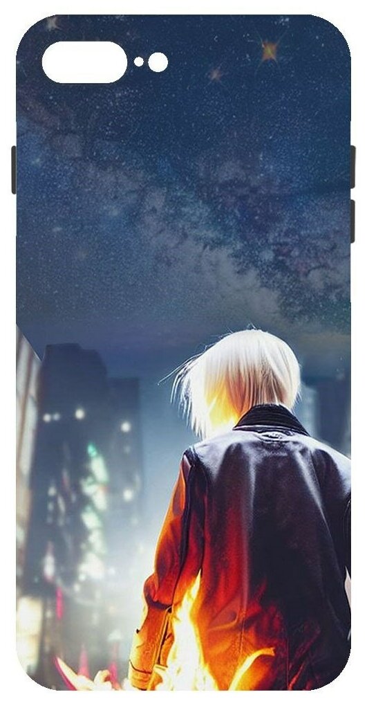 Чехол-накладка Krutoff Soft Case Перспектива для iPhone 7 Plus/8 Plus черный