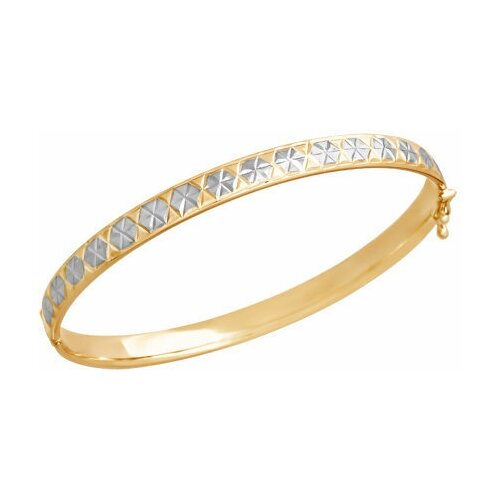Жесткий браслет Diamant online, золото, 585 проба, длина 18 см.