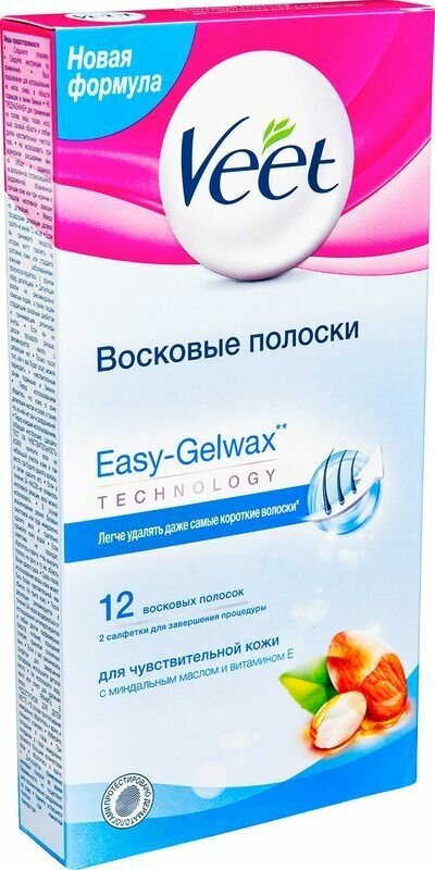 Восковые полоски Veet для чувствительной кожи лица, 20 шт - фото №17