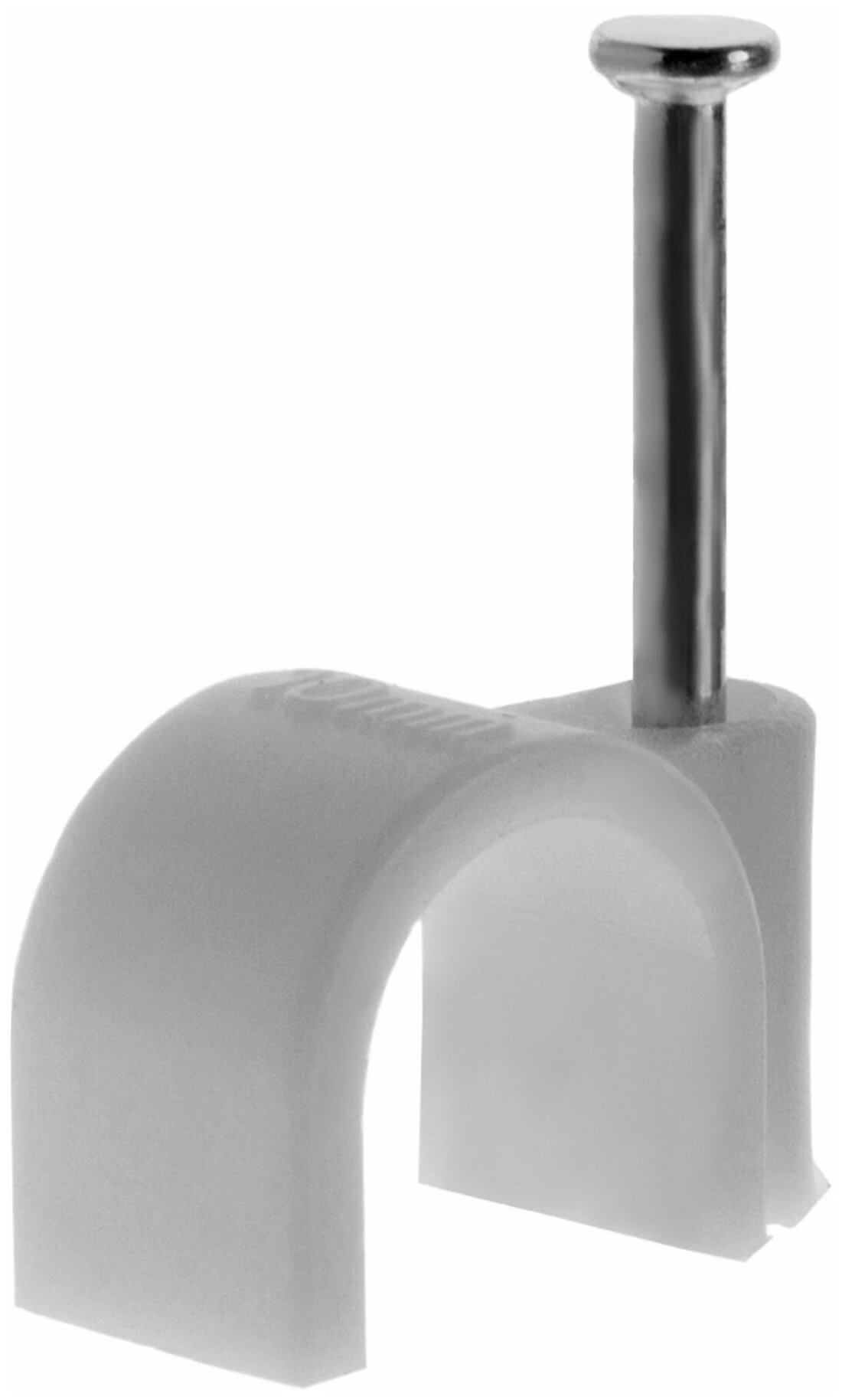 Скоба для кабеля Экопласт 10 мм круглая пластик цвет белый 50 шт.