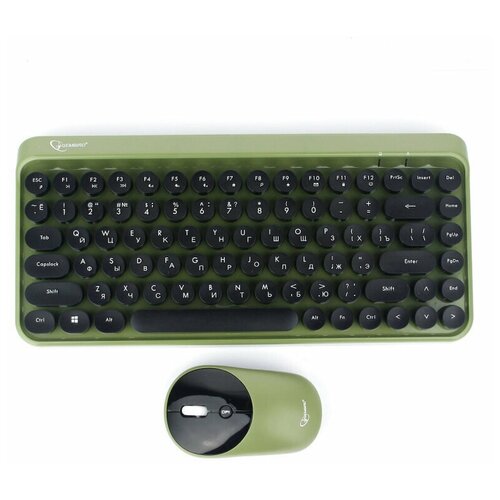 Комплект клавиатура и мышь Gembird KBS-9001 зеленый