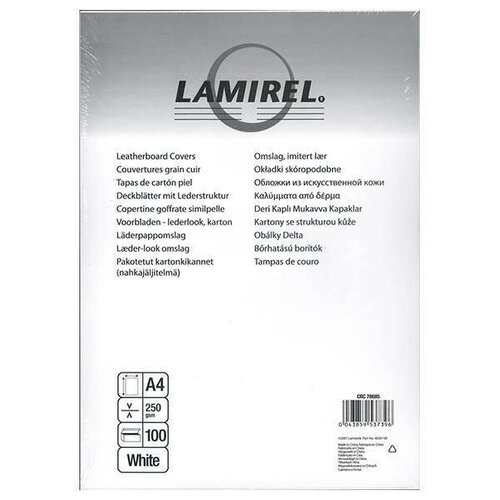 Обложка Lamirel Delta LA-7868501, white обложка для переплетов fellowes lamirel delta a4 тиснение под кожу белый 100шт la 7868501 crc 7868501