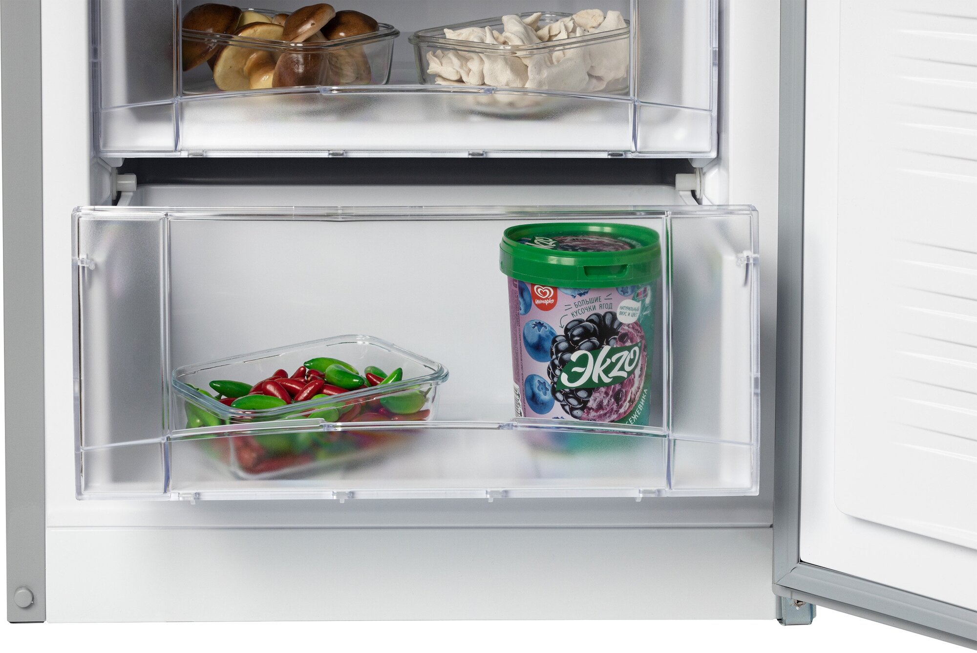 Холодильник NORDFROST NRB 164NF I двухкамерный, серебристый металлик,No Frost в МК, высота 203 см,343 л - фотография № 3