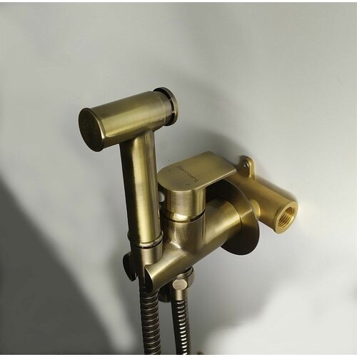 Гигиенический душ со смесителем встраиваемый Bennberg 18K0370BR бронза