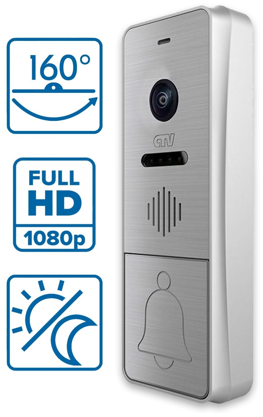 CTV-D4004FHD_S Вызывная панель Full HD разрешения формата AHD для видеодомофонов с углом обзора 160 градусов