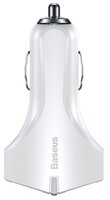 Автомобильная зарядка Baseus Small Rocket QC3.0 Dual-USB Car Charger CCALL-RK01/RK02 белый