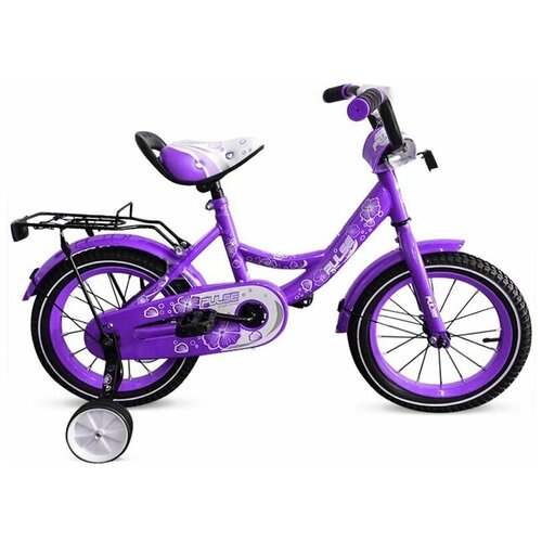 Велосипед детский четырехколесный для девочки Pulse 1203 Lady 12 дюймов фиолетовый