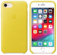 Чехол Apple кожаный для iPhone 8 / 7 bright orange