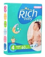 Rich Baby подгузники 4 (7-18 кг) 60 шт.