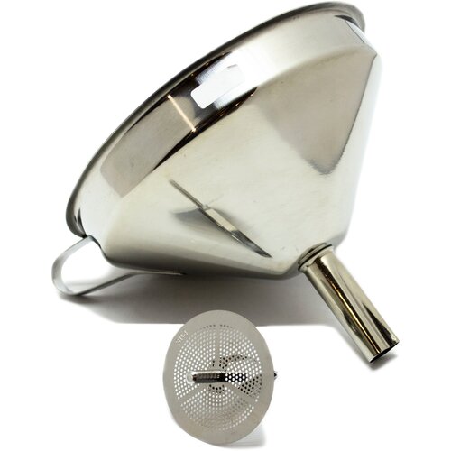 Воронка из нержавеющей стали с фильтром диаметр 15 см 449₽