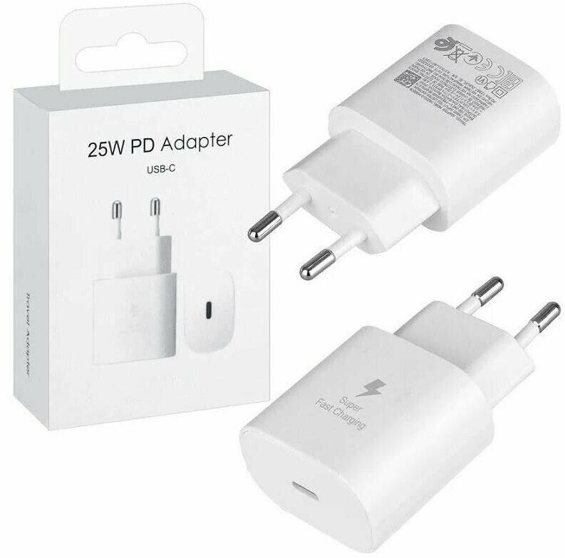 Сетевое зарядное устройство TA800EWE 25W со входом USB Type-C для Samsung Power Delivery (Цвет:White)