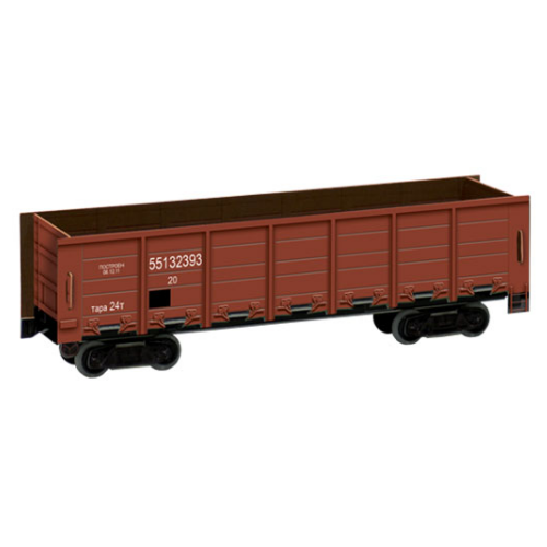 временно багажный вагон модель из картона 1 87 у278 Полувагон (коричневый). Модель из картона 1/87 У276-02