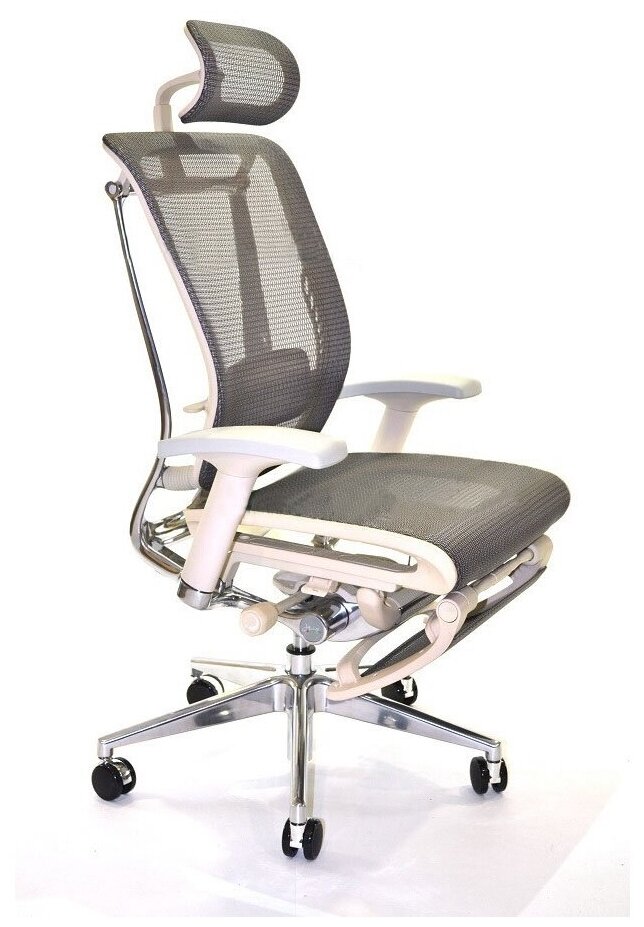 Эргономичное офисное кресло Falto Expert Spring RSPM01 с подножкой - серое