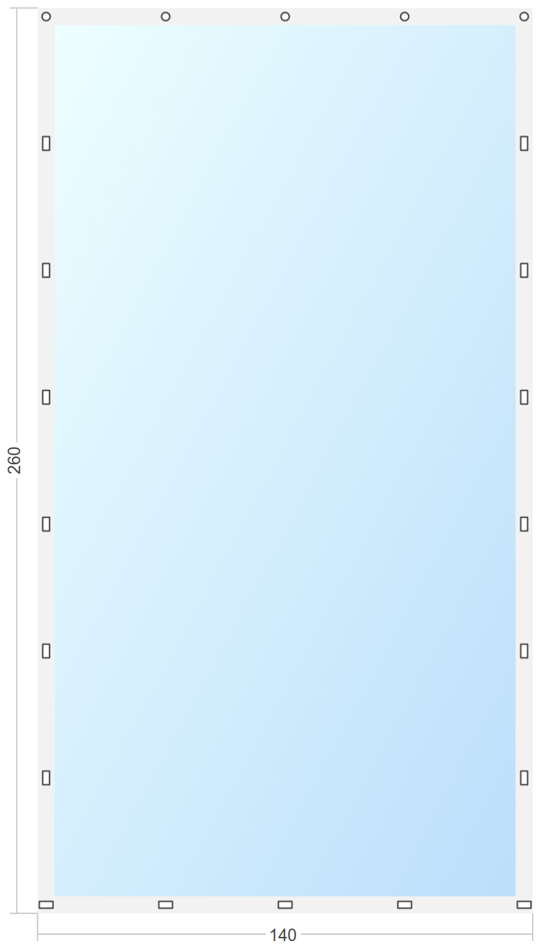 Мягкое окно Софтокна 140х260 см съемное, Скоба-ремешок, Прозрачная пленка 0,7мм, Белая окантовка, Комплект для установки - фотография № 3