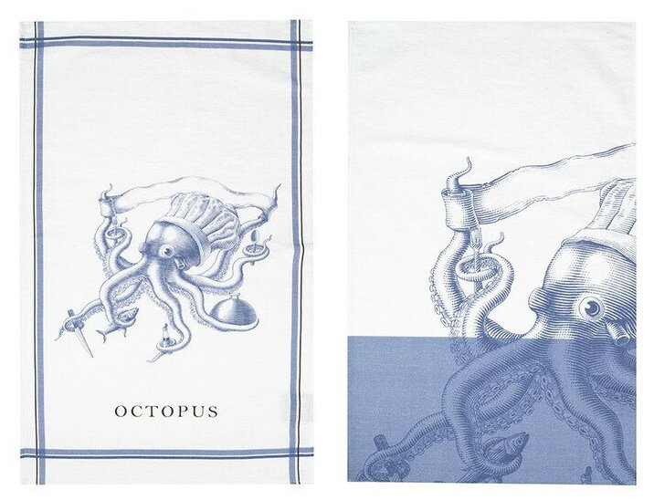 Комплект полотенец столовых BELLEHOME "Octopus", 40х70 см, 50% лен, 50% хлопок