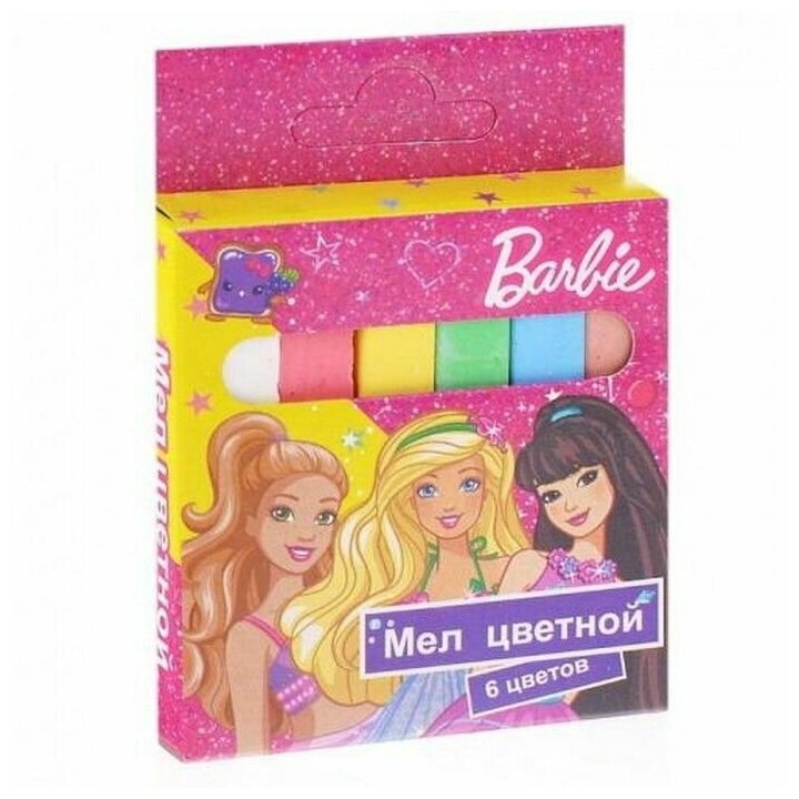 фото Набор мелков CENTRUM мел цветной Барби 6 цветов 90158