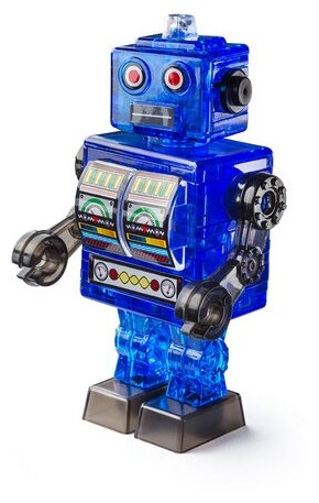 Головоломка 3D Crystal Puzzle Робот cиний цвет: синий - фото №11
