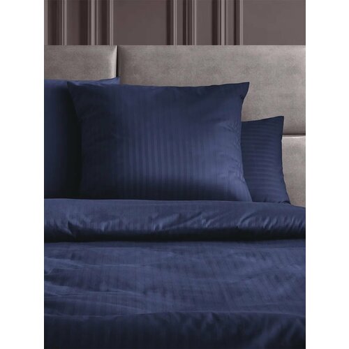 фото Пододеяльник 200х200 страйп-сатин 100% хлопок индиго/пододеяльник евро из страйп-сатина виктория