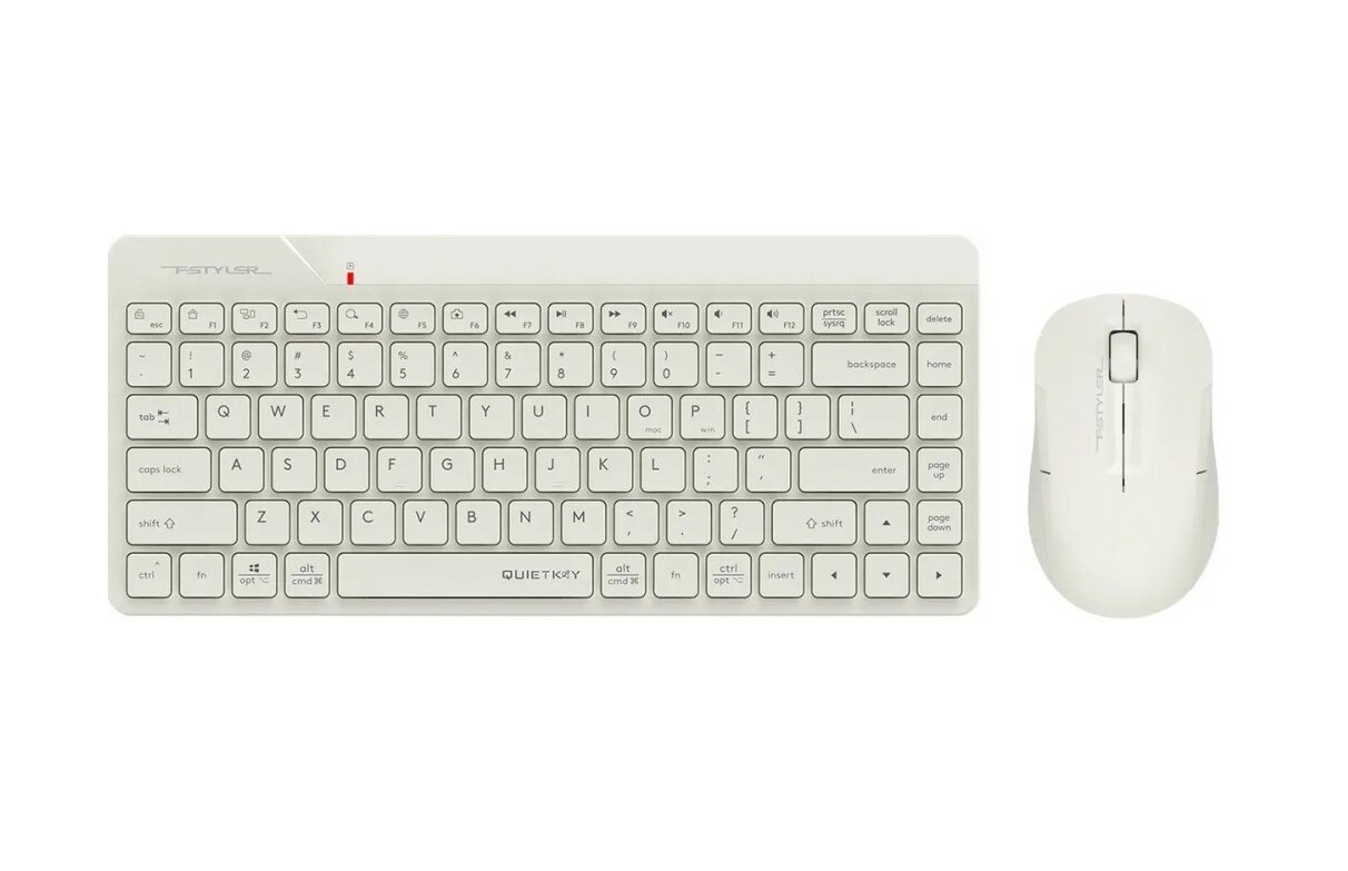 Клавиатура и мышь A4TECH Fstyler FG2200 Air2, беспроводные, бежевый