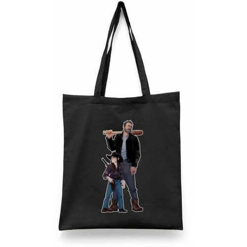 фото Сумка-шоппер унисекс каждому своё "ходячие мертвецы/the walking dead" черная