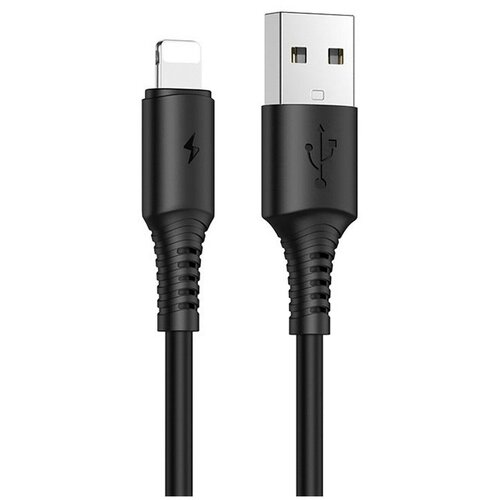 Кабель USB - Apple lightning Borofone BX47 Coolway, 100 см , Чёрный кабель usb apple lightning borofone bx47 coolway 100 см чёрный