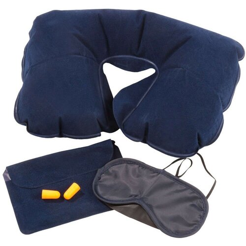 Дорожный набор ESSENTIAL, синий nobrand надувная подушка под шею в чехле синего цвета