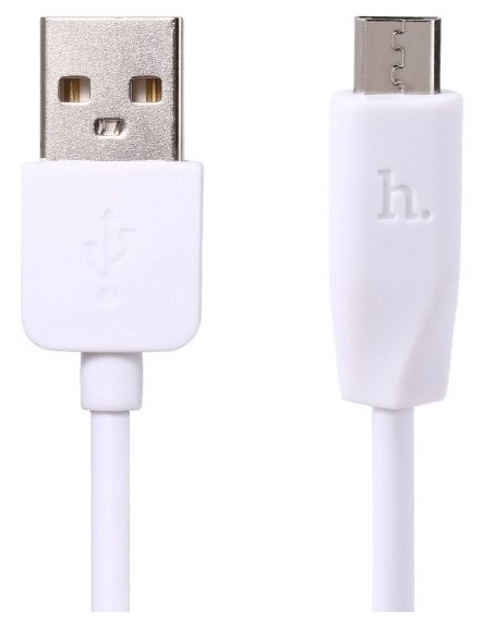 Кабель USB HOCO (X1) microUSB (1м) (белый)