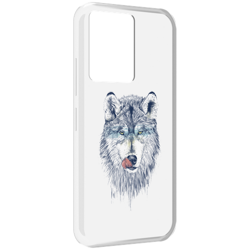 Чехол MyPads голодгый волк для Infinix Note 12 5G X671 / Note 12 Pro 5G задняя-панель-накладка-бампер