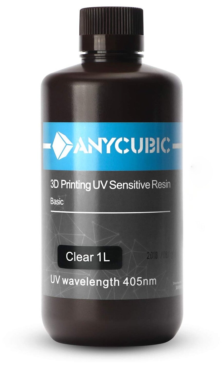 Фотополимерная смола Anycubic Basic, прозрачная (1 кг)