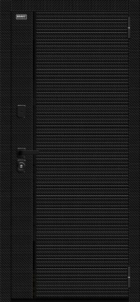 Входные дверь bravo n Лайнер-3 Black Carbon/Off-white BRAVO