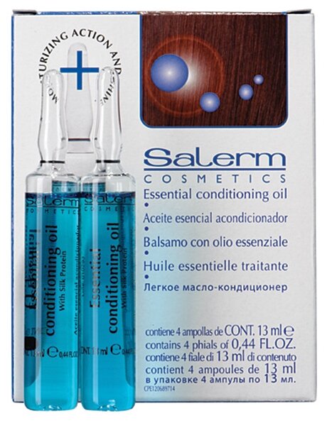 Salerm Cosmetics легкое масло-кондиционер для волос Essential Conditioning Oil, 13 мл, 4 шт.