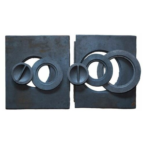 Плита печная сборная двухконфорочная чугун литье 710х410х25 мм 23кг Иркутск